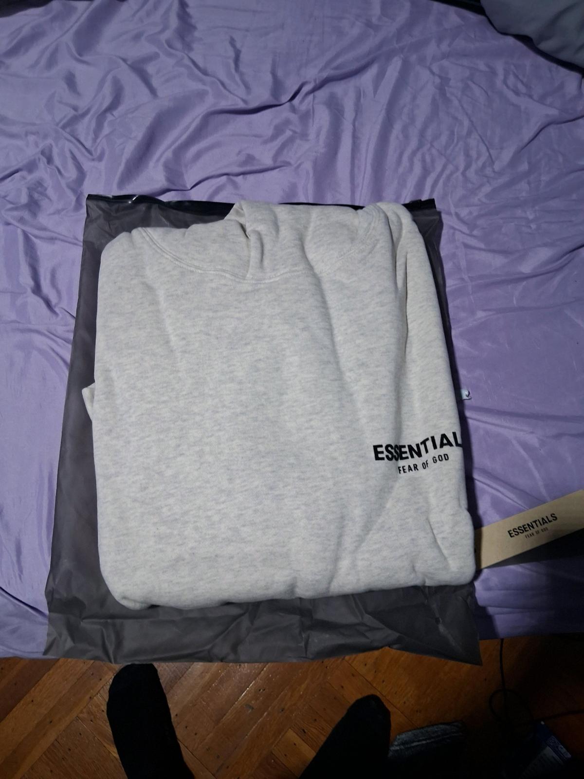 fear of God essentials hoodie size L