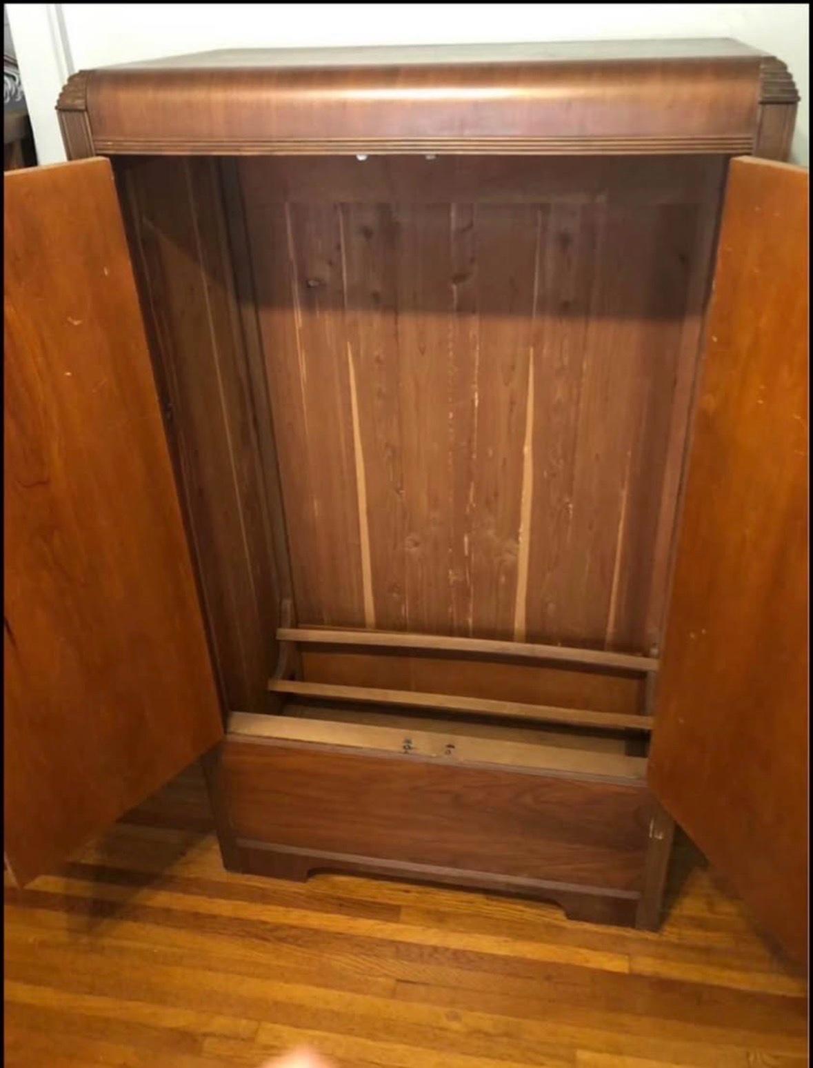 Vintage Art Deco Style Wardrobe with Cedar Lining