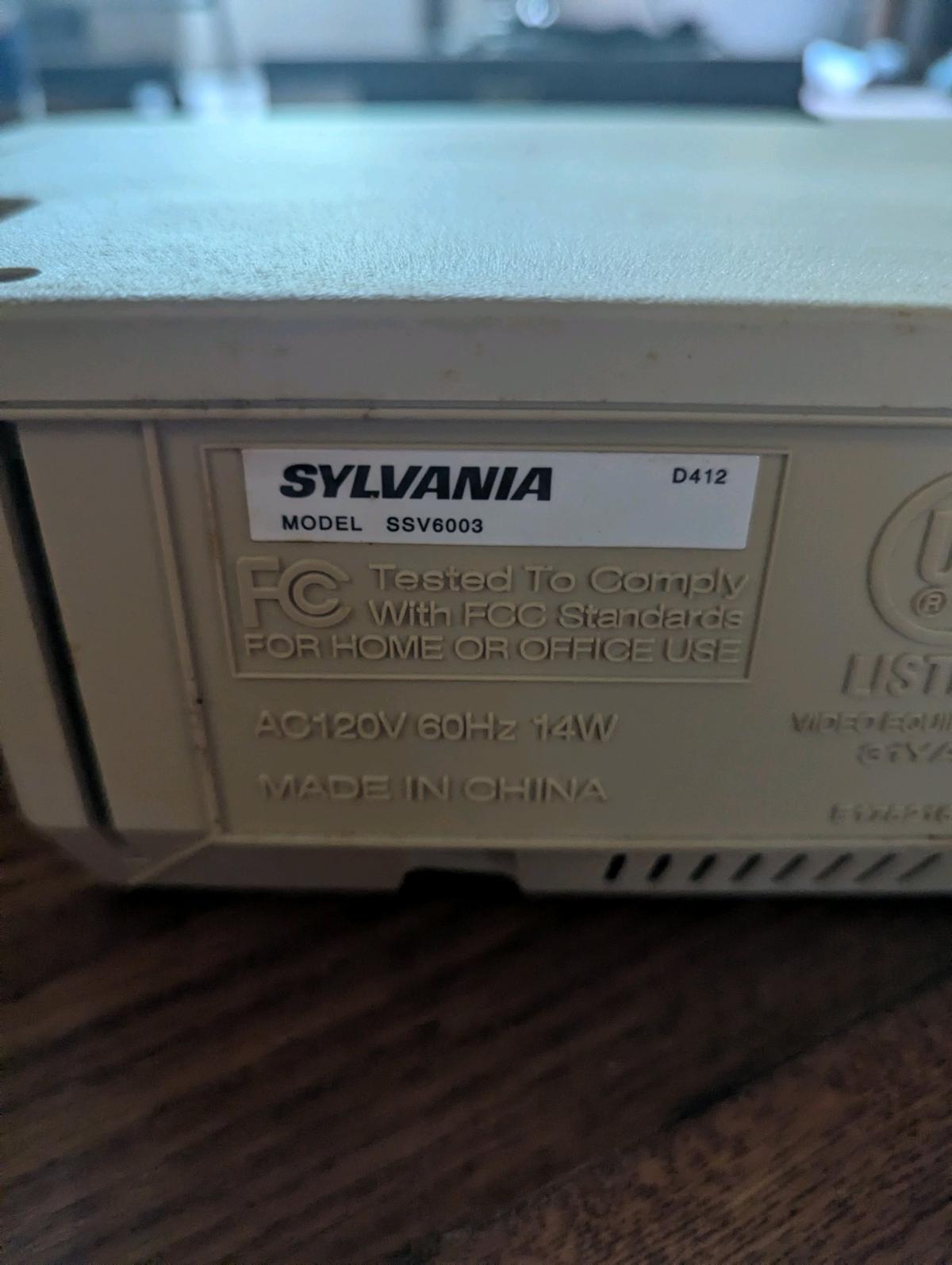 Sylvania SSV6003 4 Head HiFi Stereo VCR