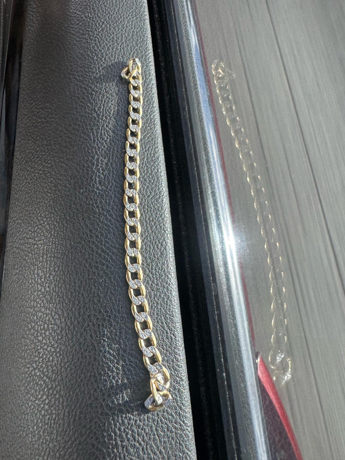 Solid TwoTone Curb Chain Necklace 14KYellow Gold