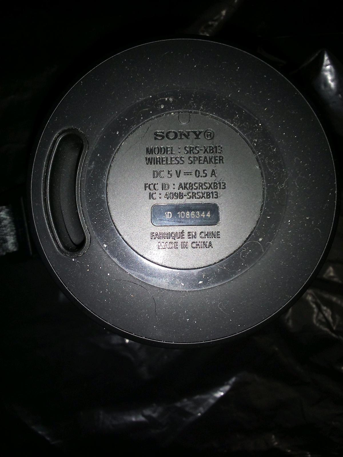 Sony XB100 Compact Bluetooth Speaker with Charging Cable