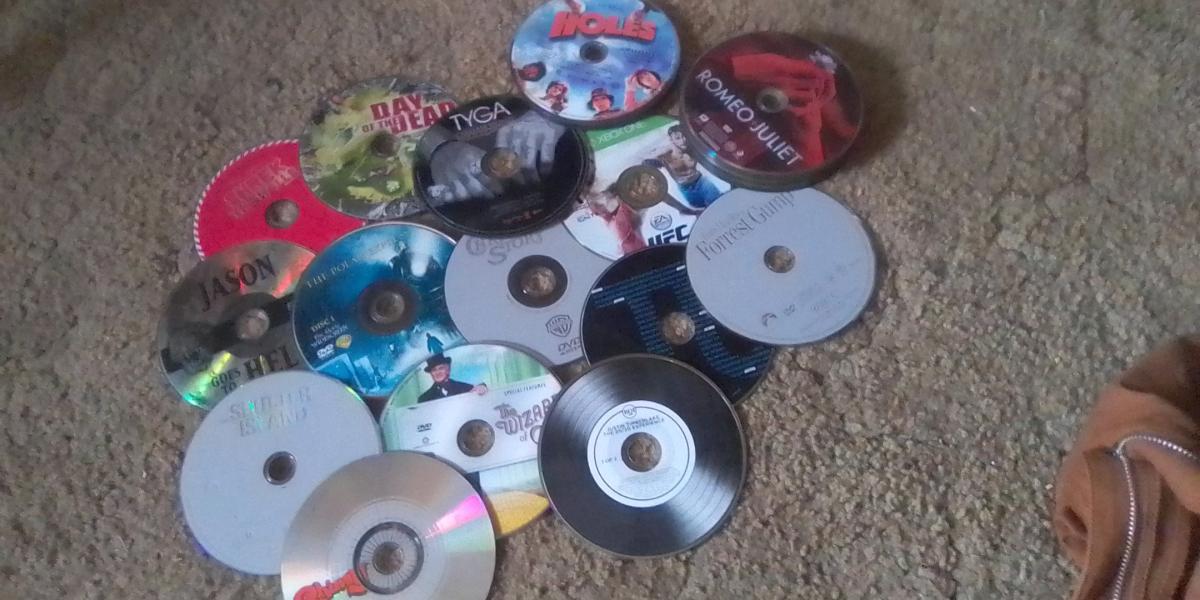 Movie DVDs and Music CDs