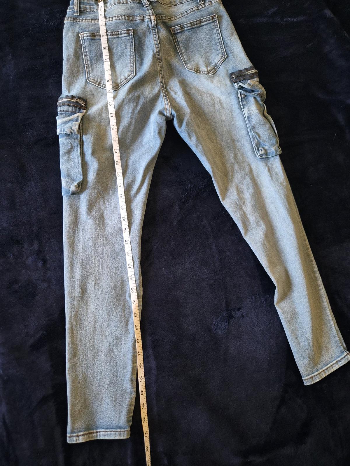 womens Light blue cargo skinny jeans