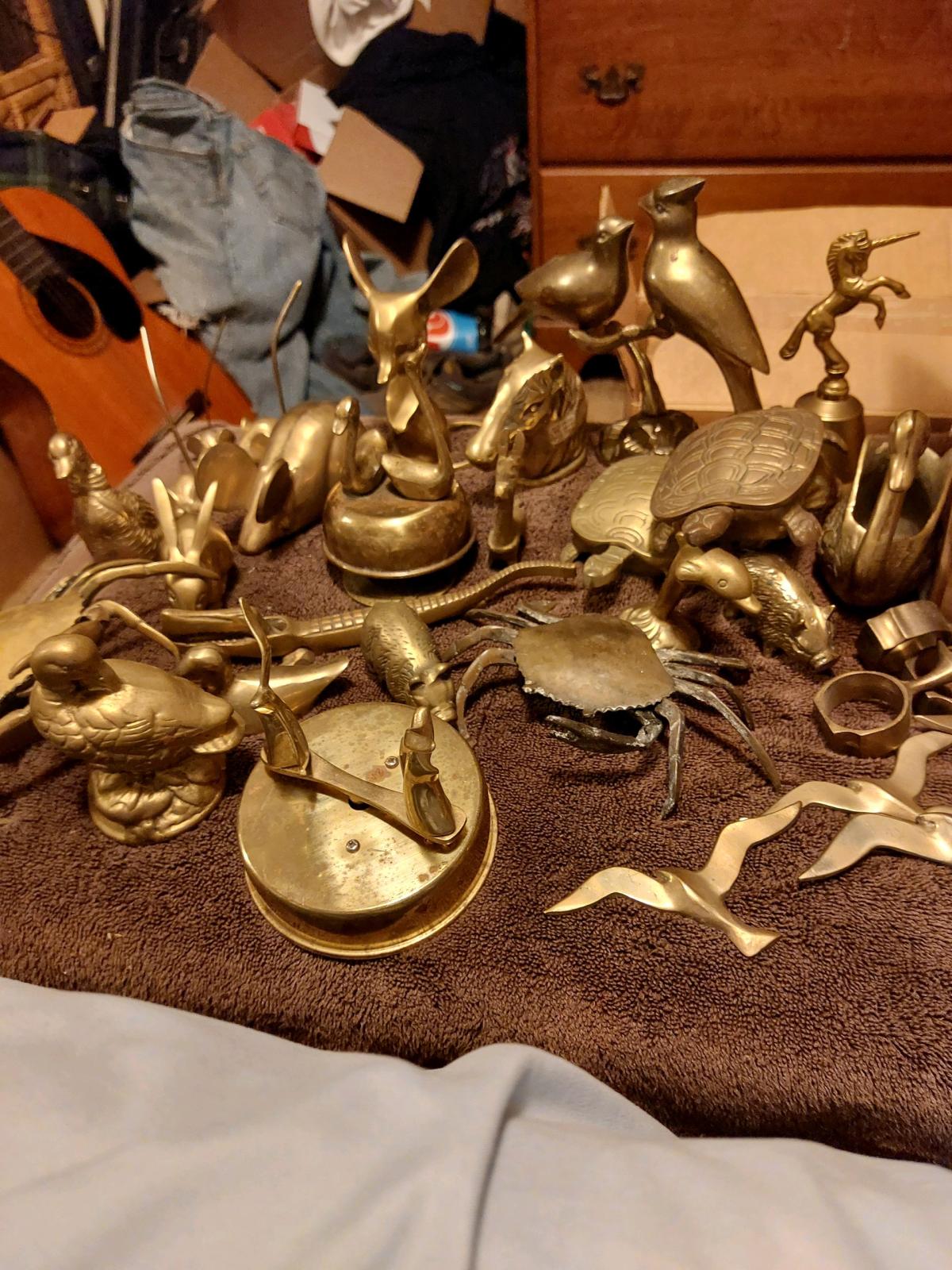 Solid brass animals vintage perfection