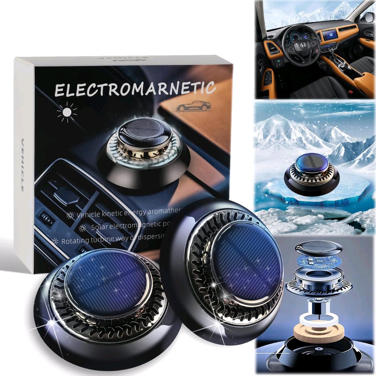 Solar Powered Electromagnetic Car Aromatherapy Diffuser
