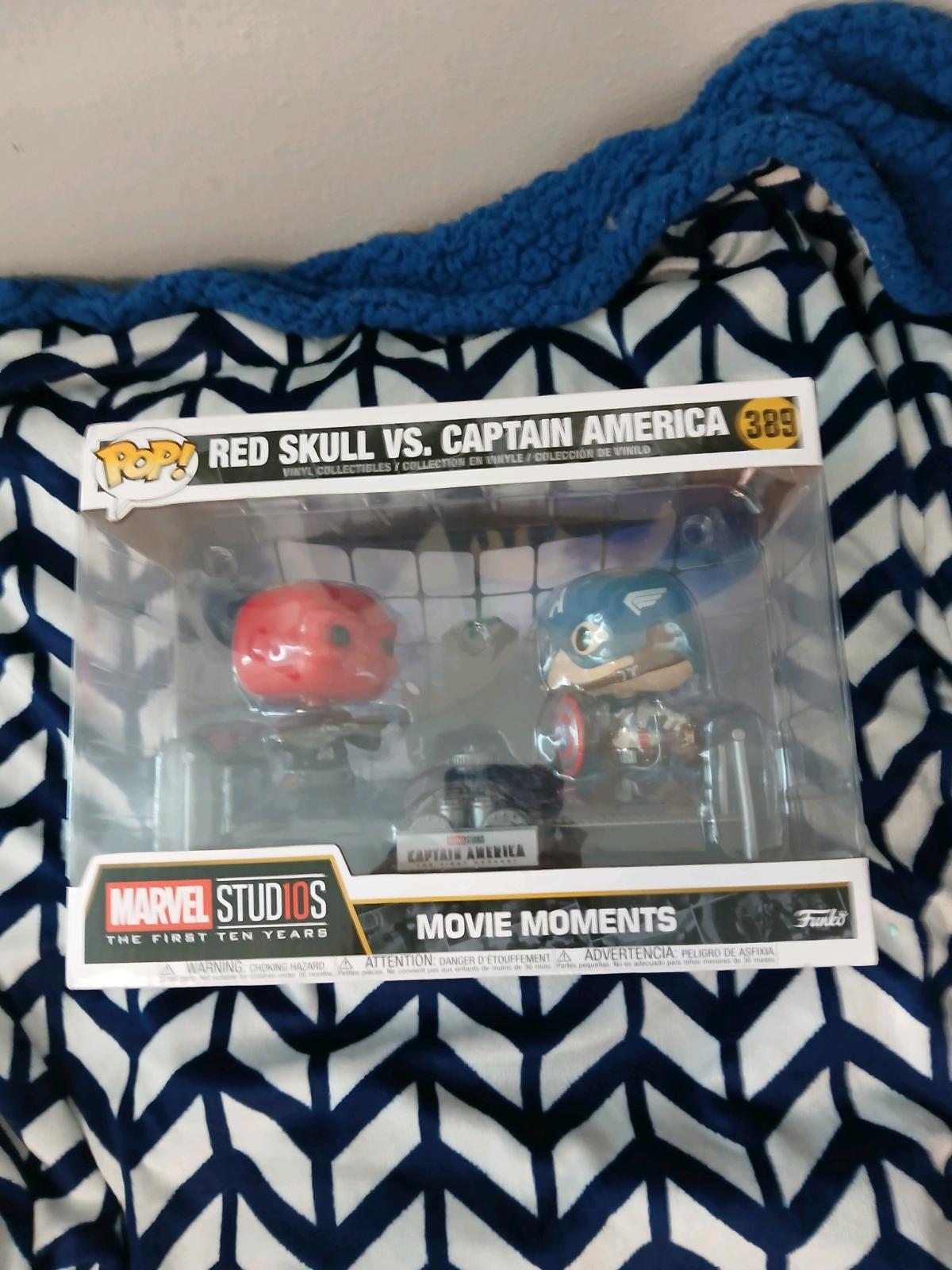 redskull and captain America funkos