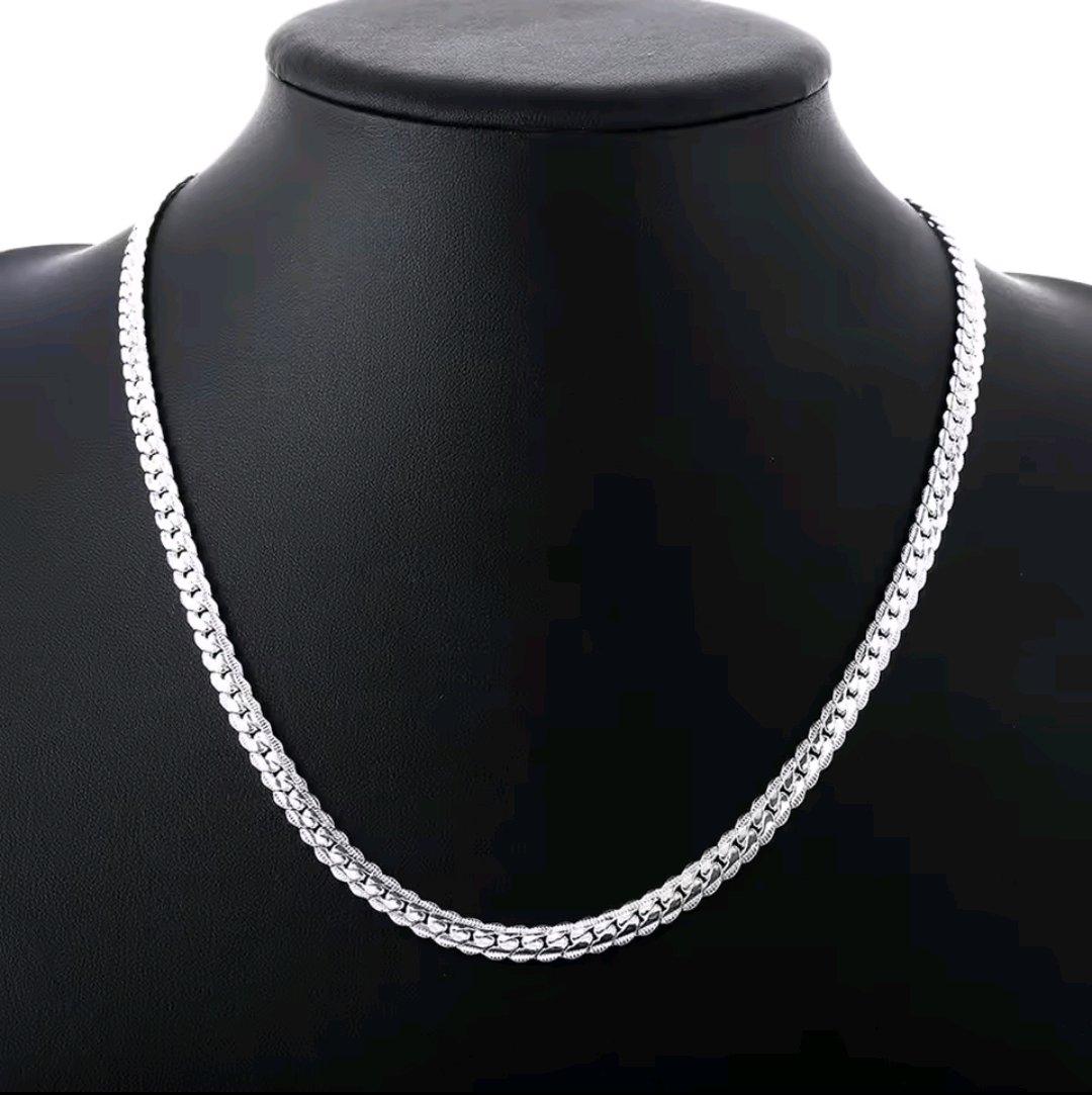 collar  estilo cubano  bao de plata sello 925