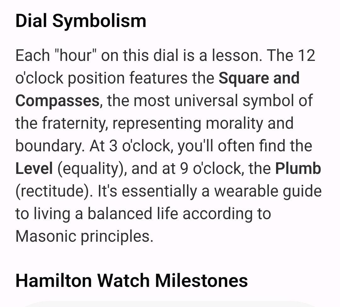 001 out of a hundred made hamilton masonic freemason watch