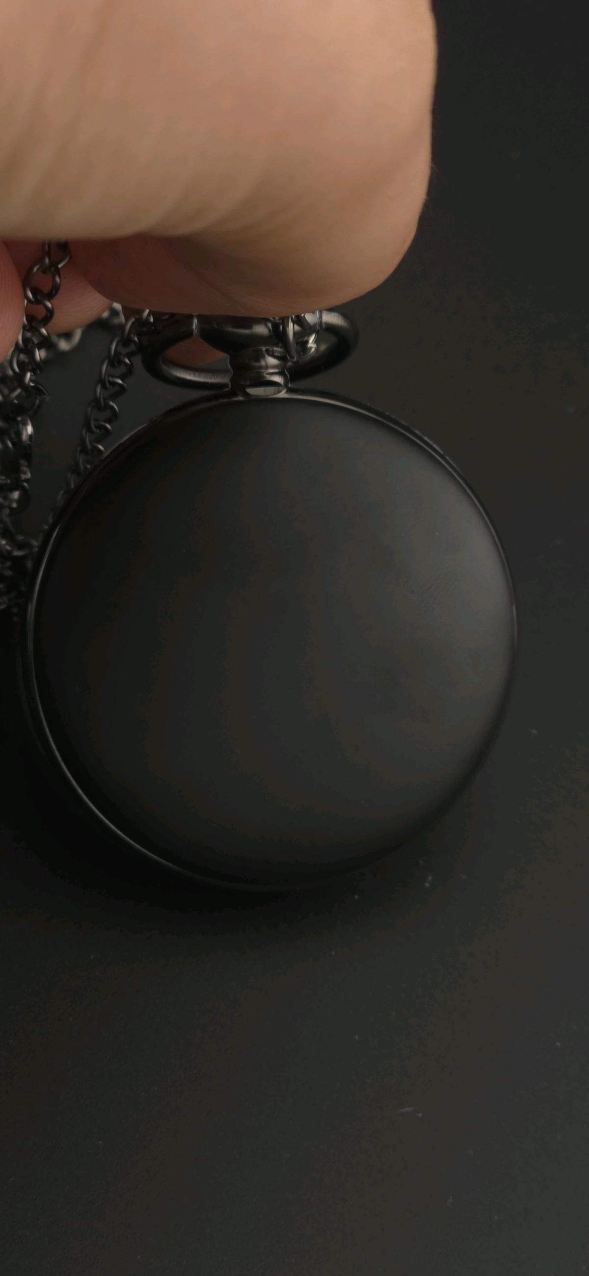 one piece Pocket watch black unisex
