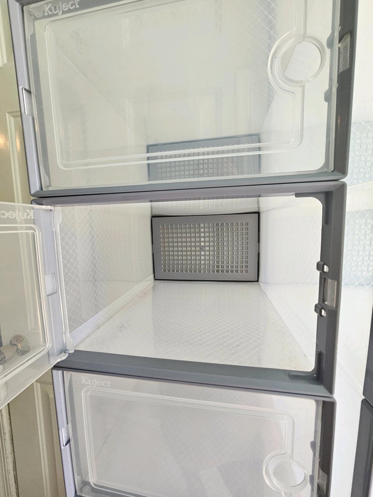 Kuject Stackable Clear Plastic Shoe Storage Boxes