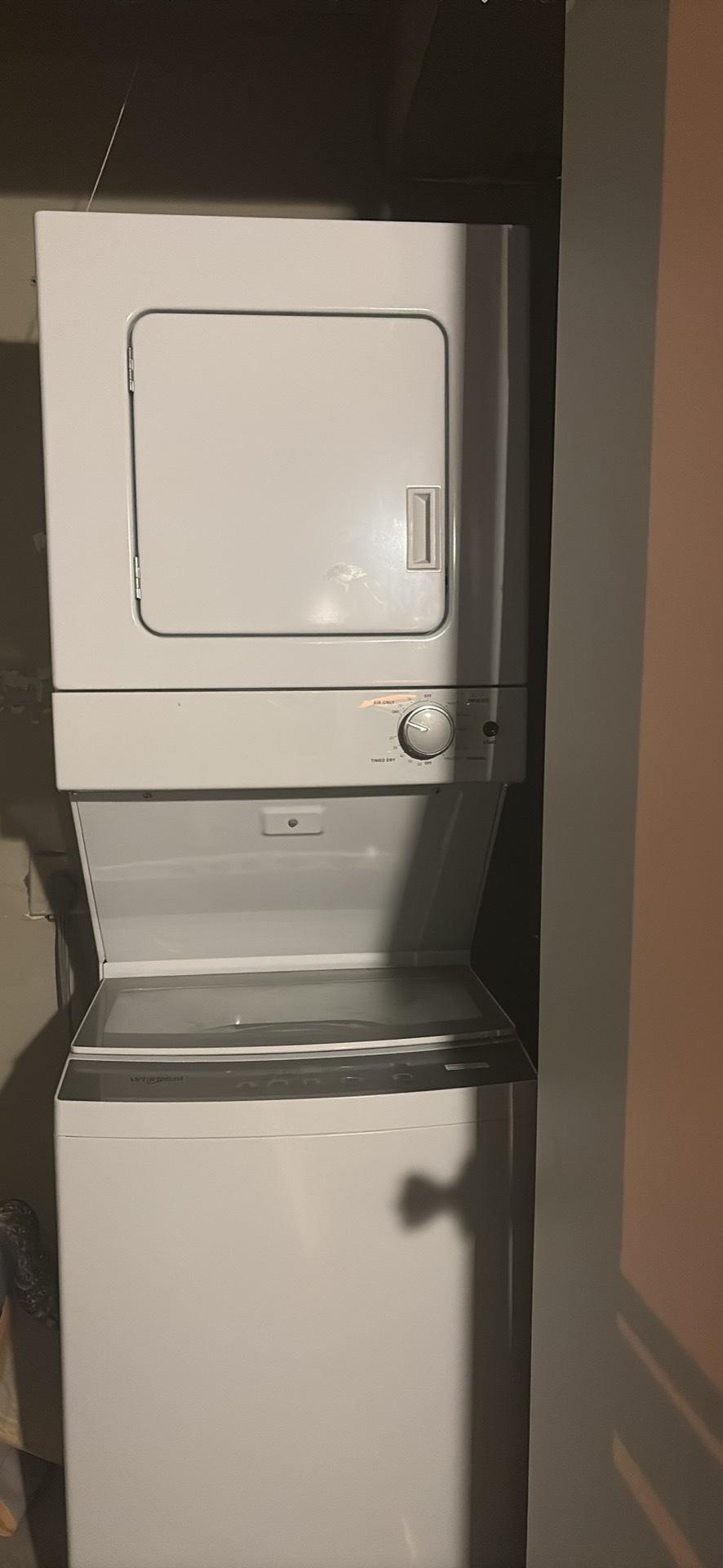 Whirlpool stacked washer and dryer