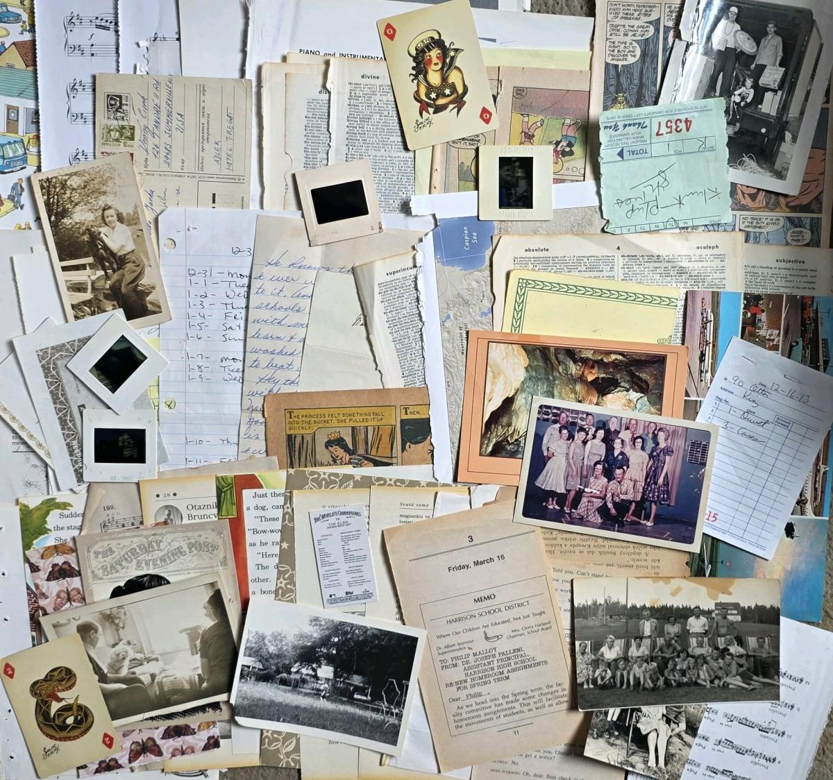100plus pieces of unique vintage ephermera paper archive