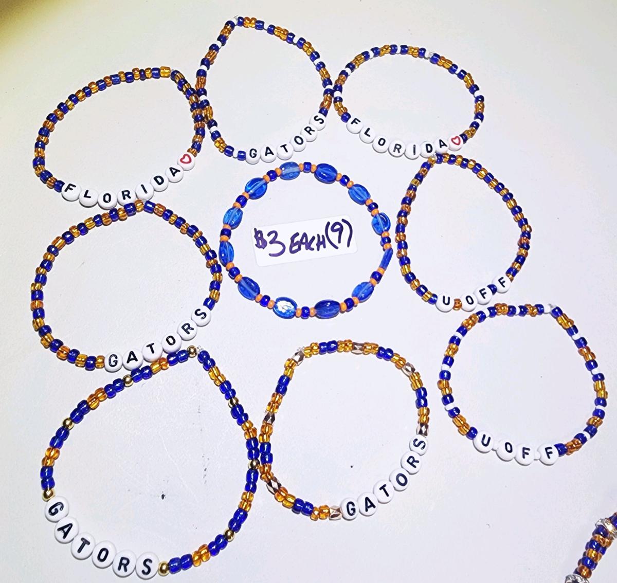 Football teams beaded bracelets