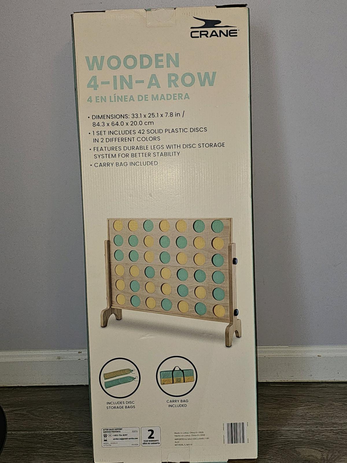Crane Wooden 4inarow games giant connect four style