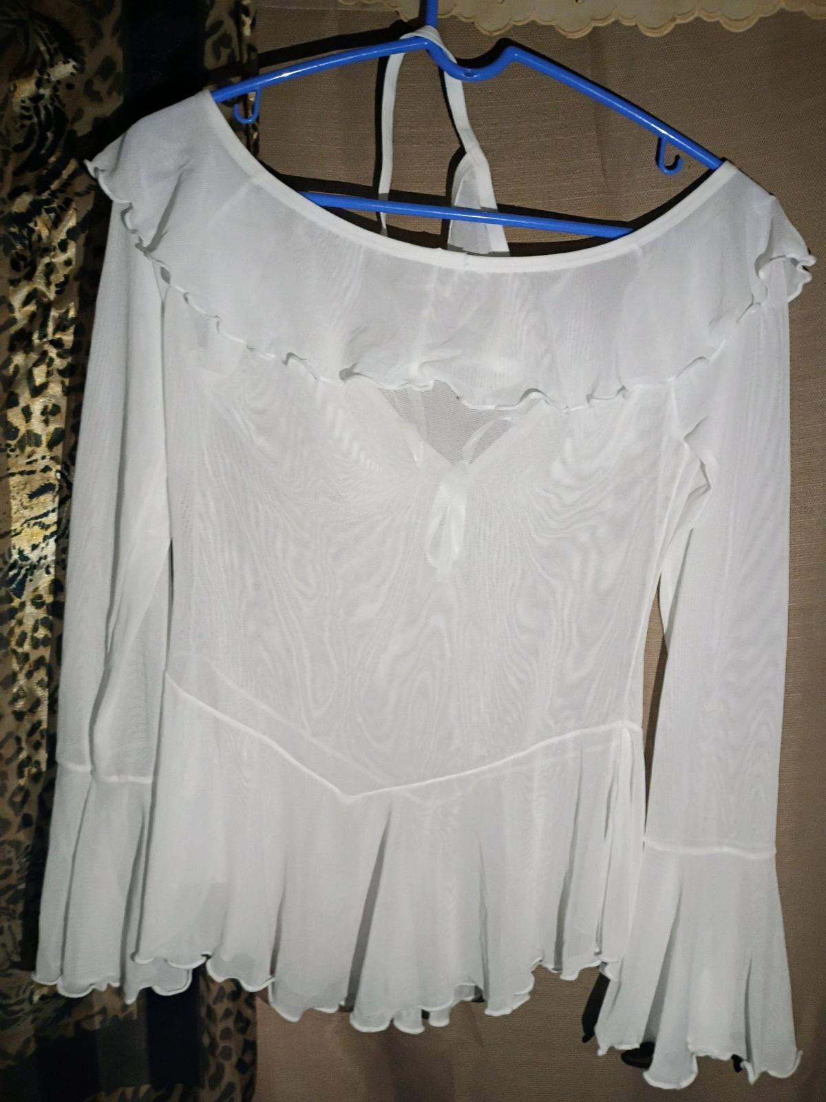 A New Sexy Womans White Long Sleeve Top with Panties