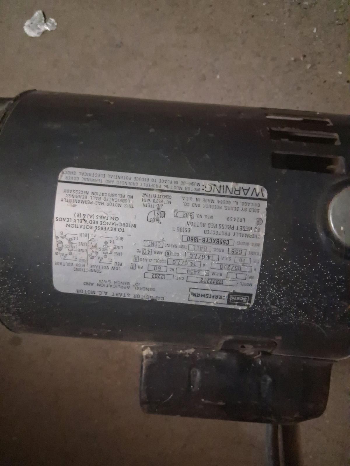 Used Vintage Craftsman electric motor