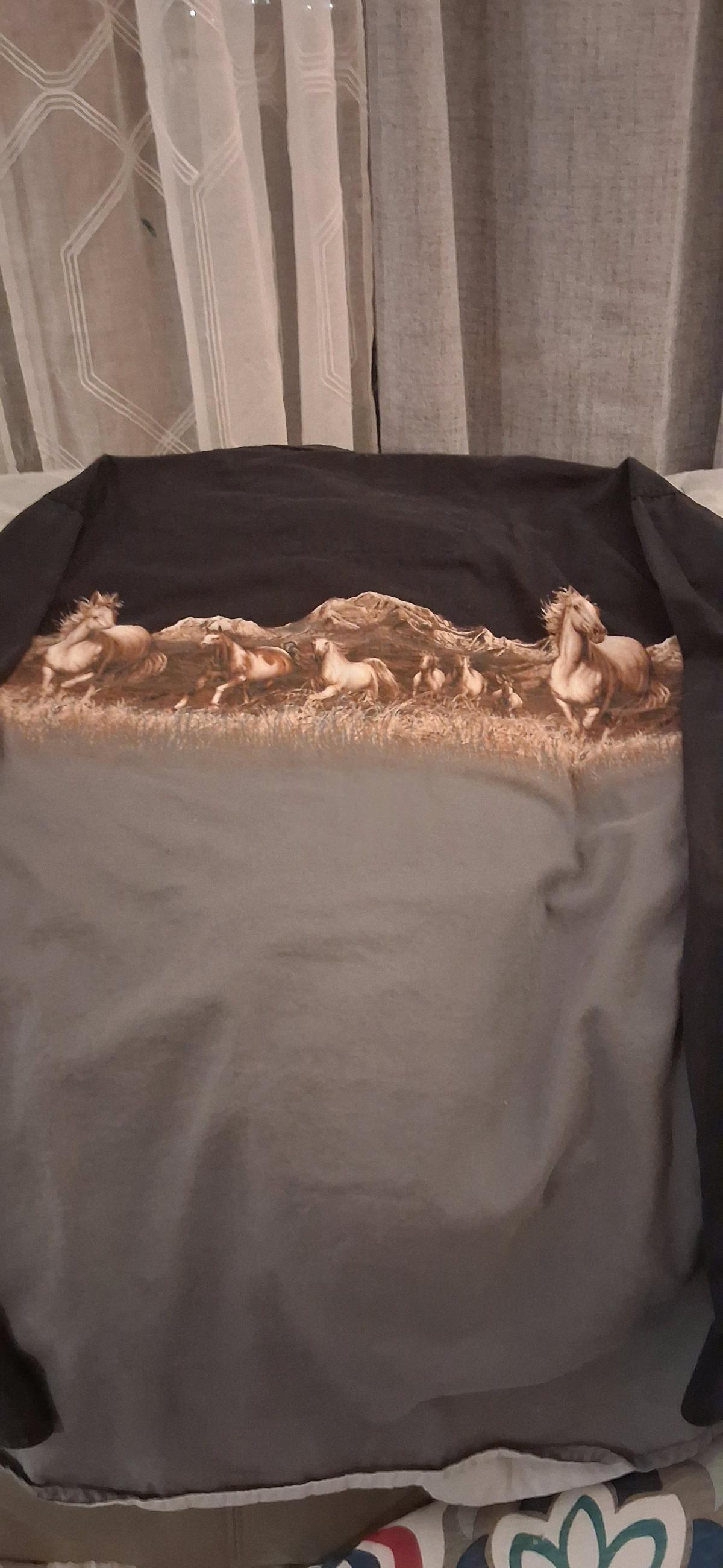 Mens Western Wead B ig  Bri x le Horse Print Button up Shirg
