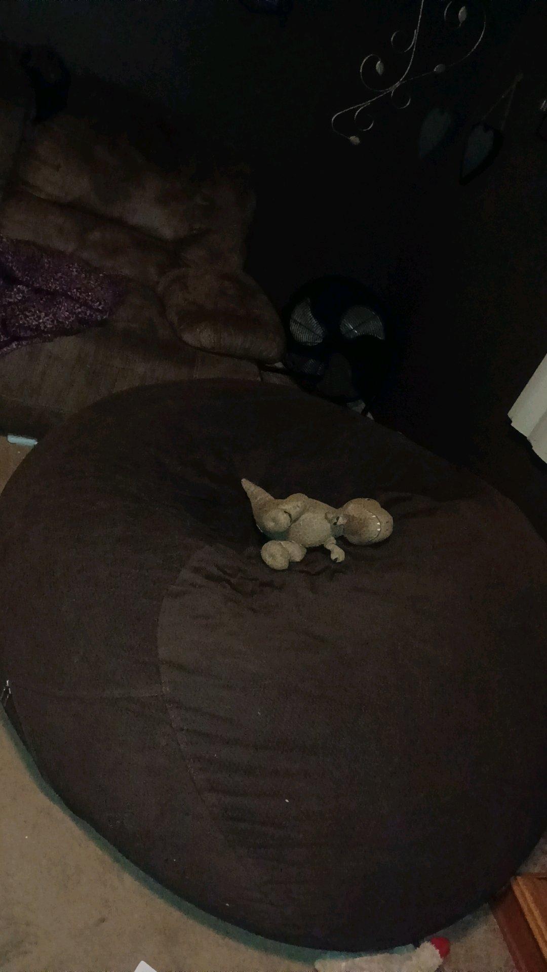 huge beanbag with king size mattress inside it