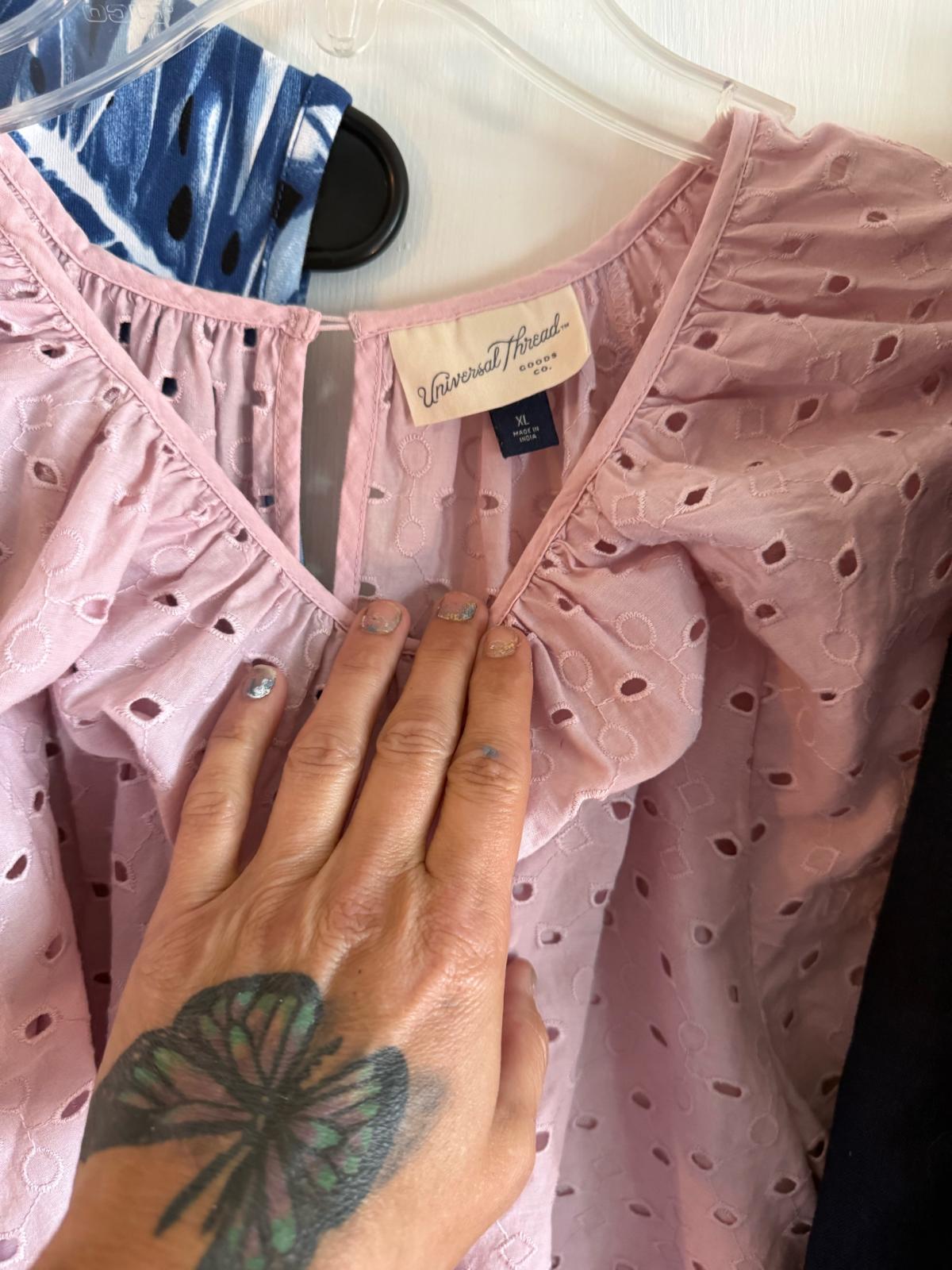 two outfits womens dress and then a top and matching real l