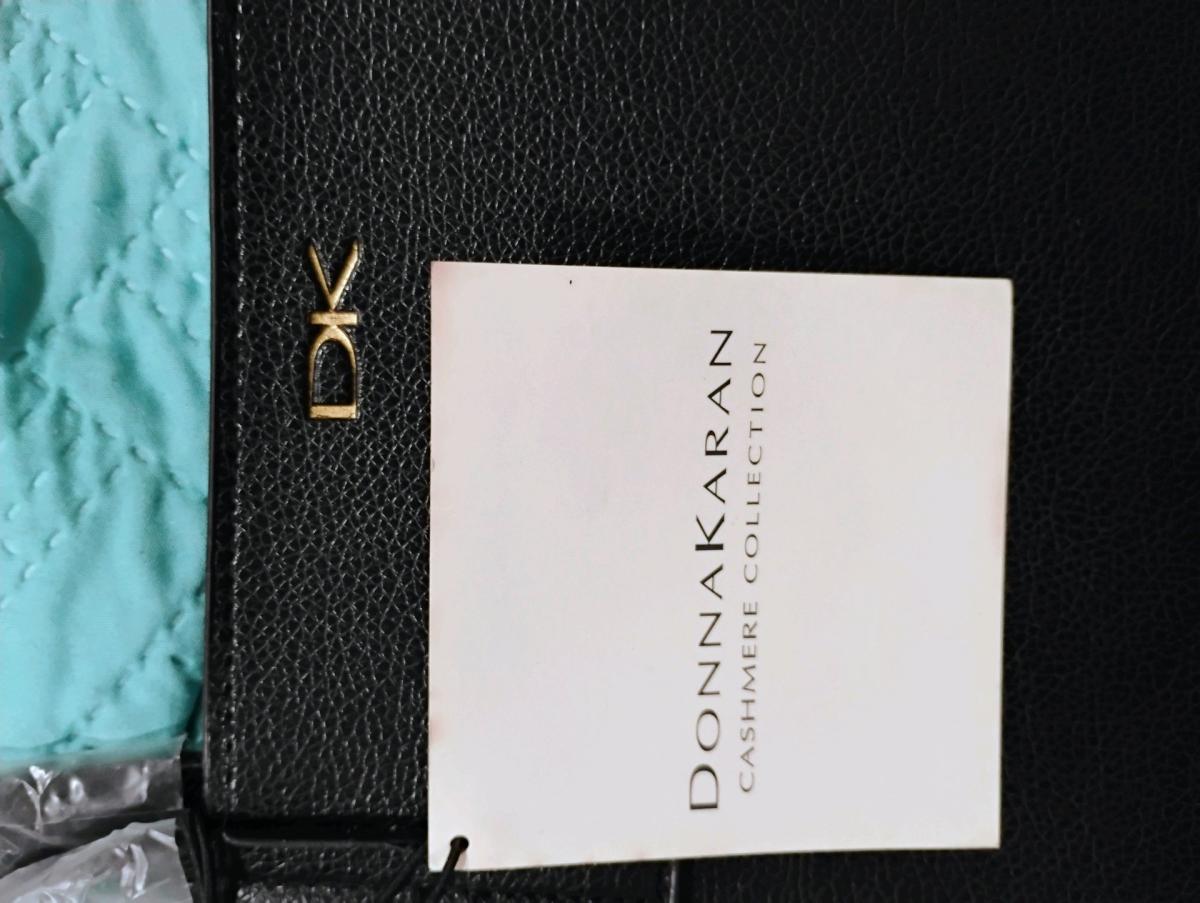 Donna Karan New York Black Pebbled Leather Tote Bag