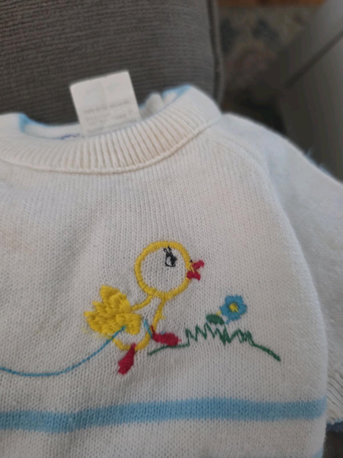 Vintage A Little Angel Soft Knit Baby Outfit 03 months R1