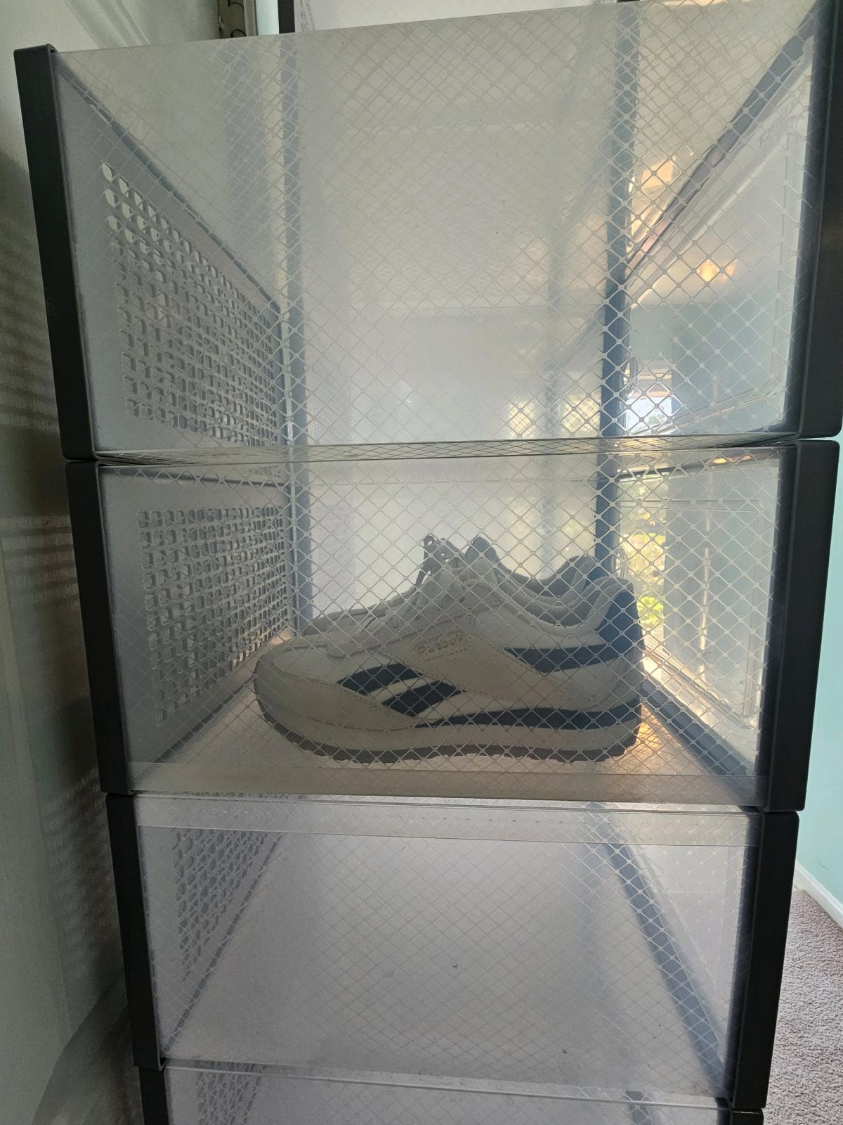 Kuject Stackable Clear Plastic Shoe Storage Boxes