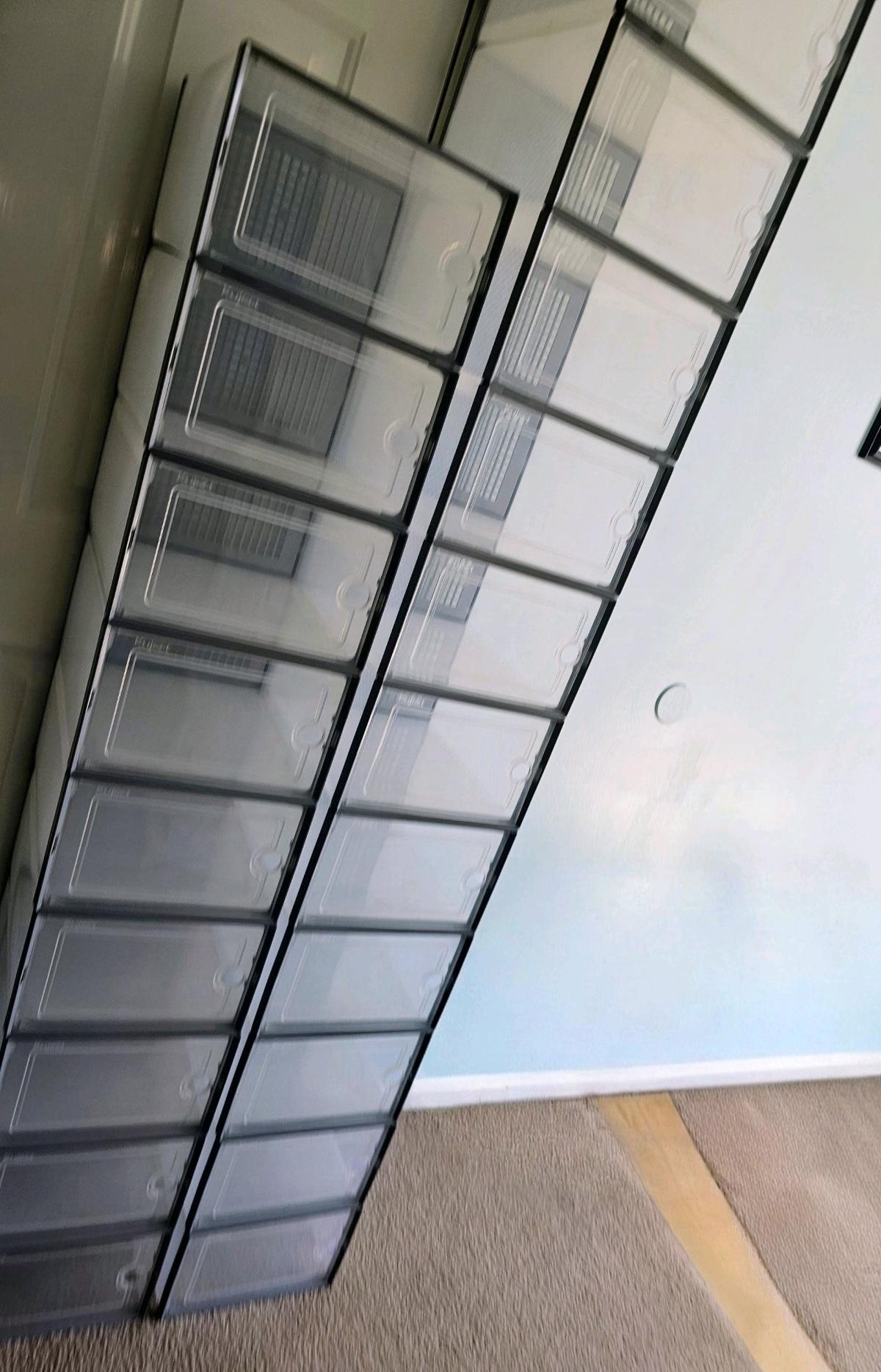 Kuject Stackable Clear Plastic Shoe Storage Boxes