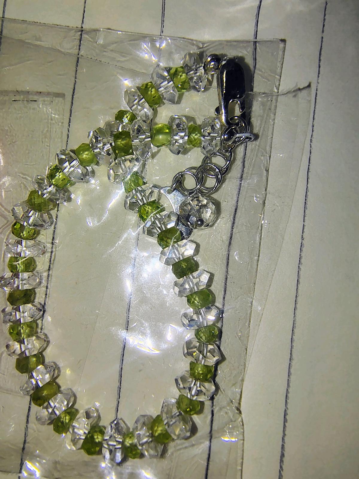 Handmade bracelets period and citrin crystals 925 claw clasp