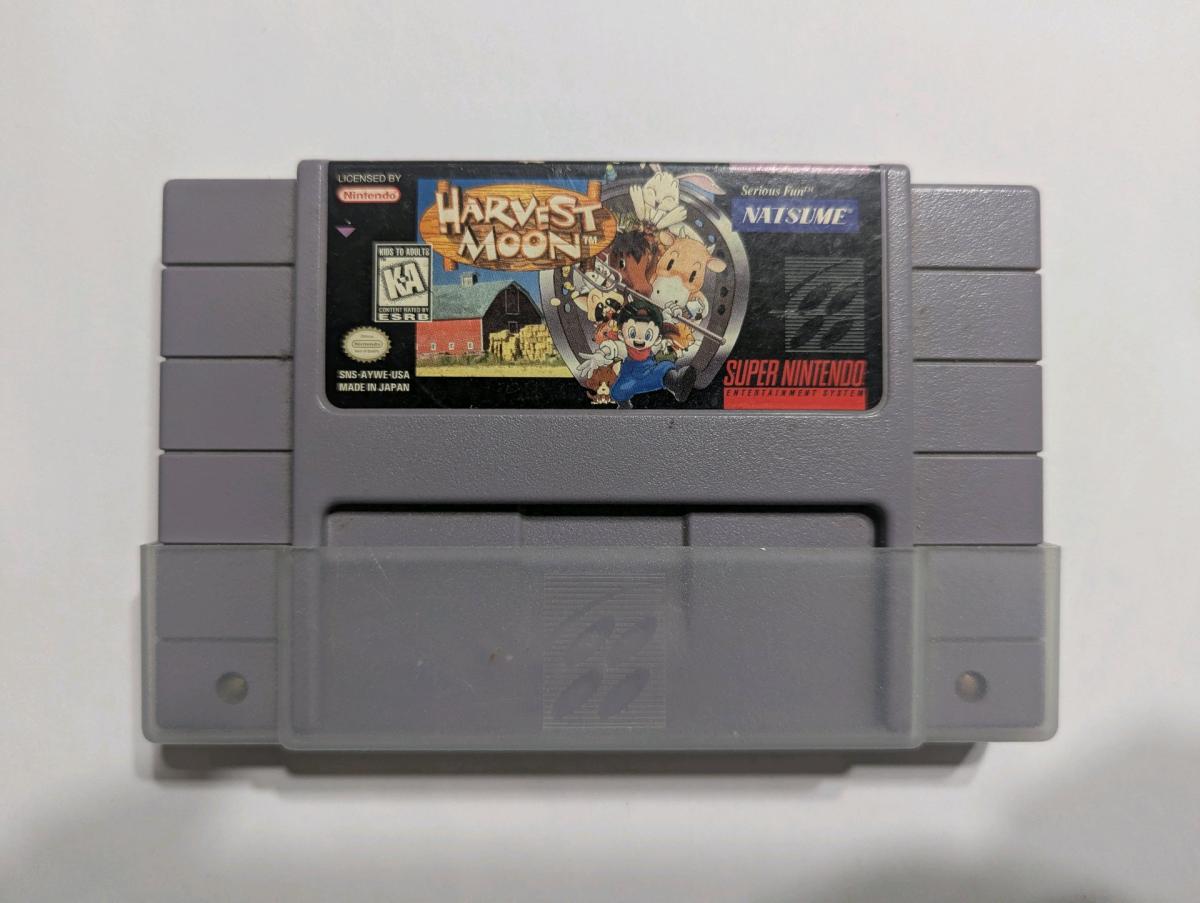 SNES Harvest Moon Authentic Original SNES Cartridge