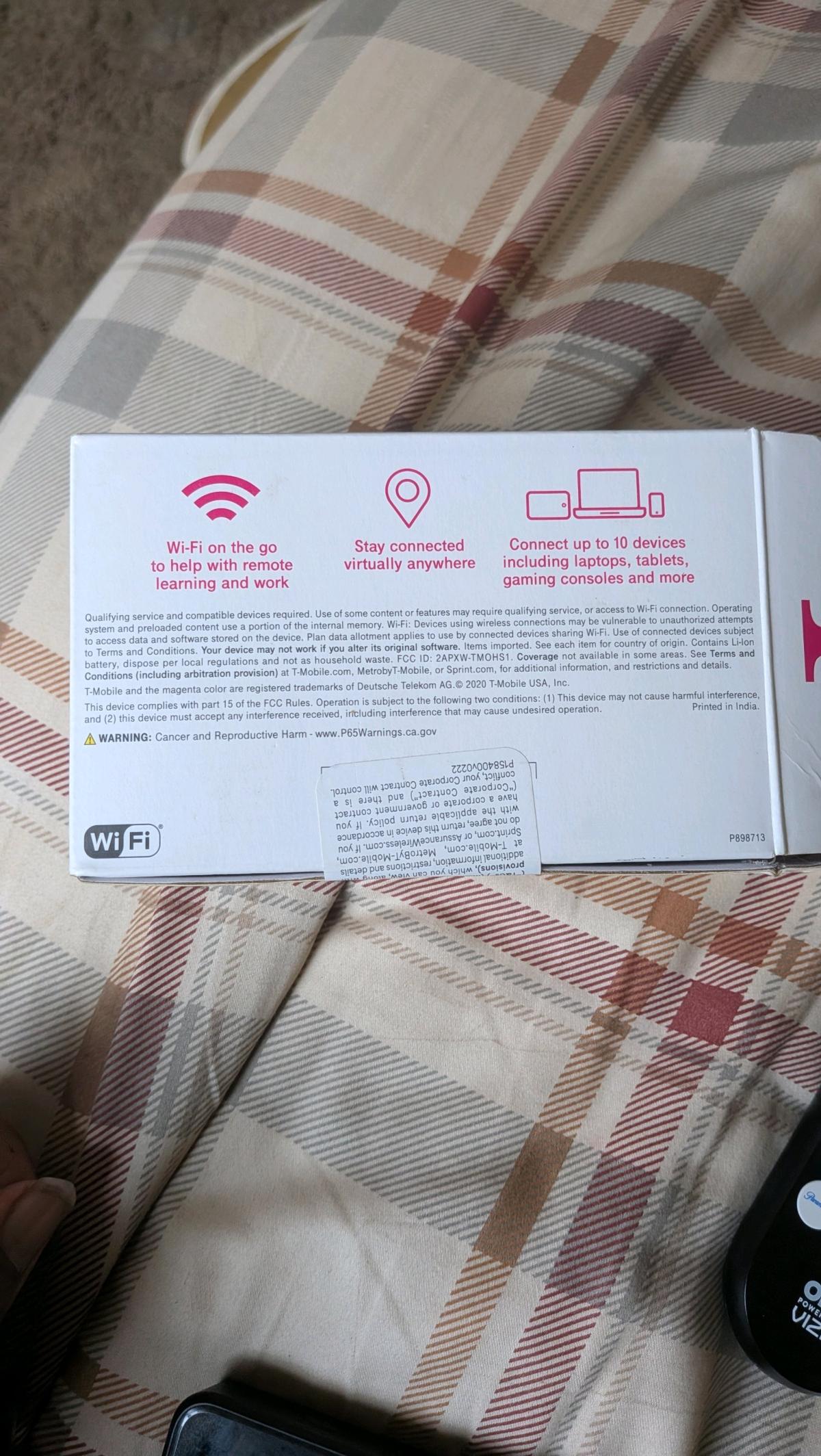 TMobile TMOHS1 4G LTE Portable WiFi Hotspot device