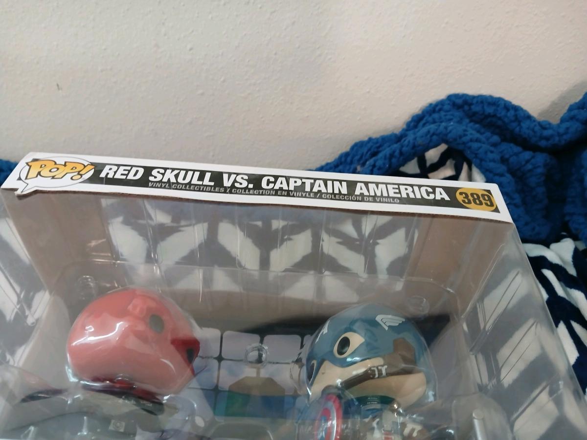 redskull and captain America funkos