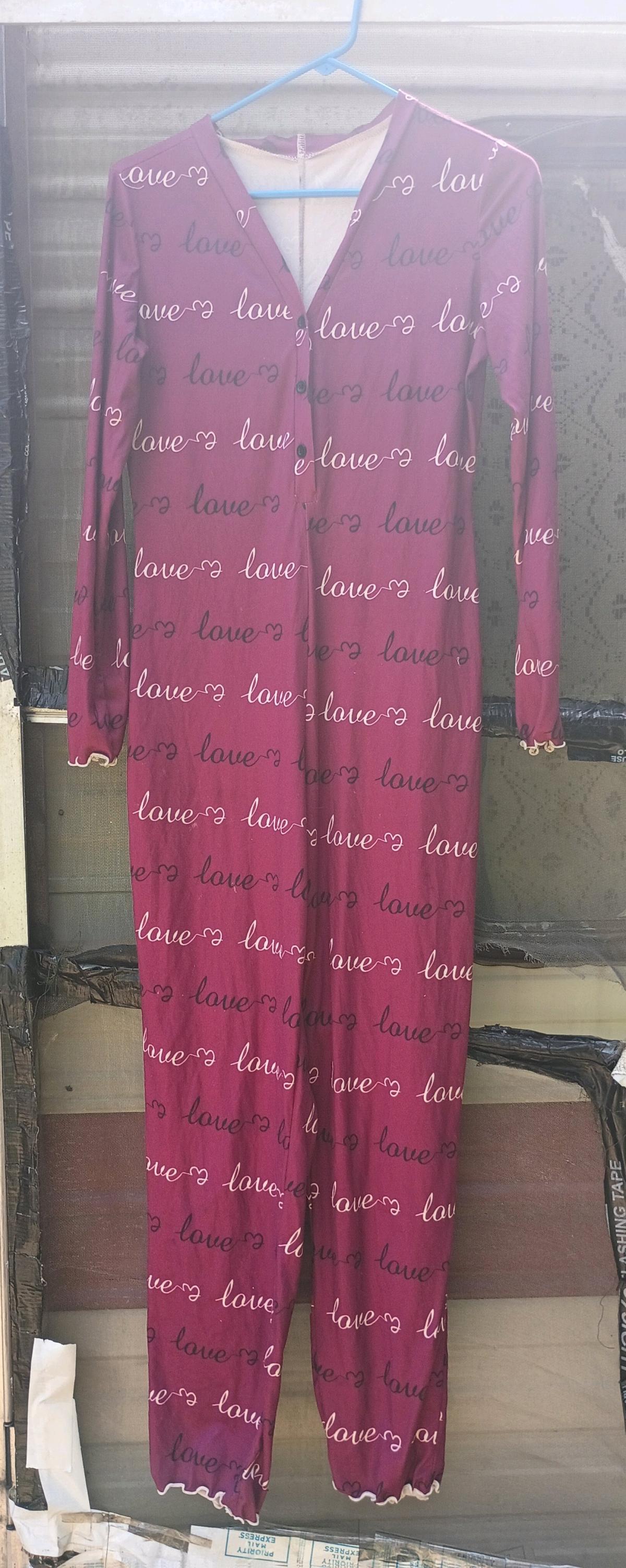 A Sexy Womans Purple Pajama Outfit