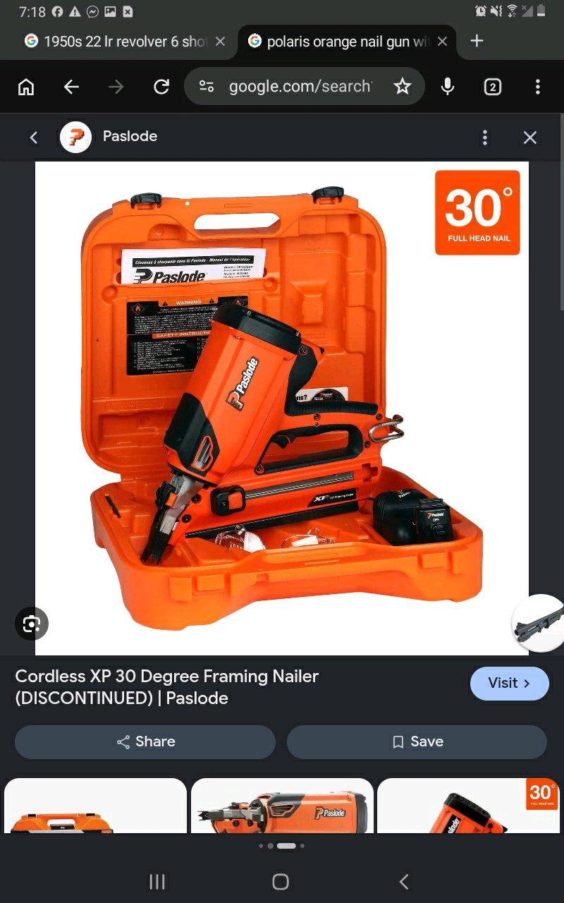Paslode cordless nail gun