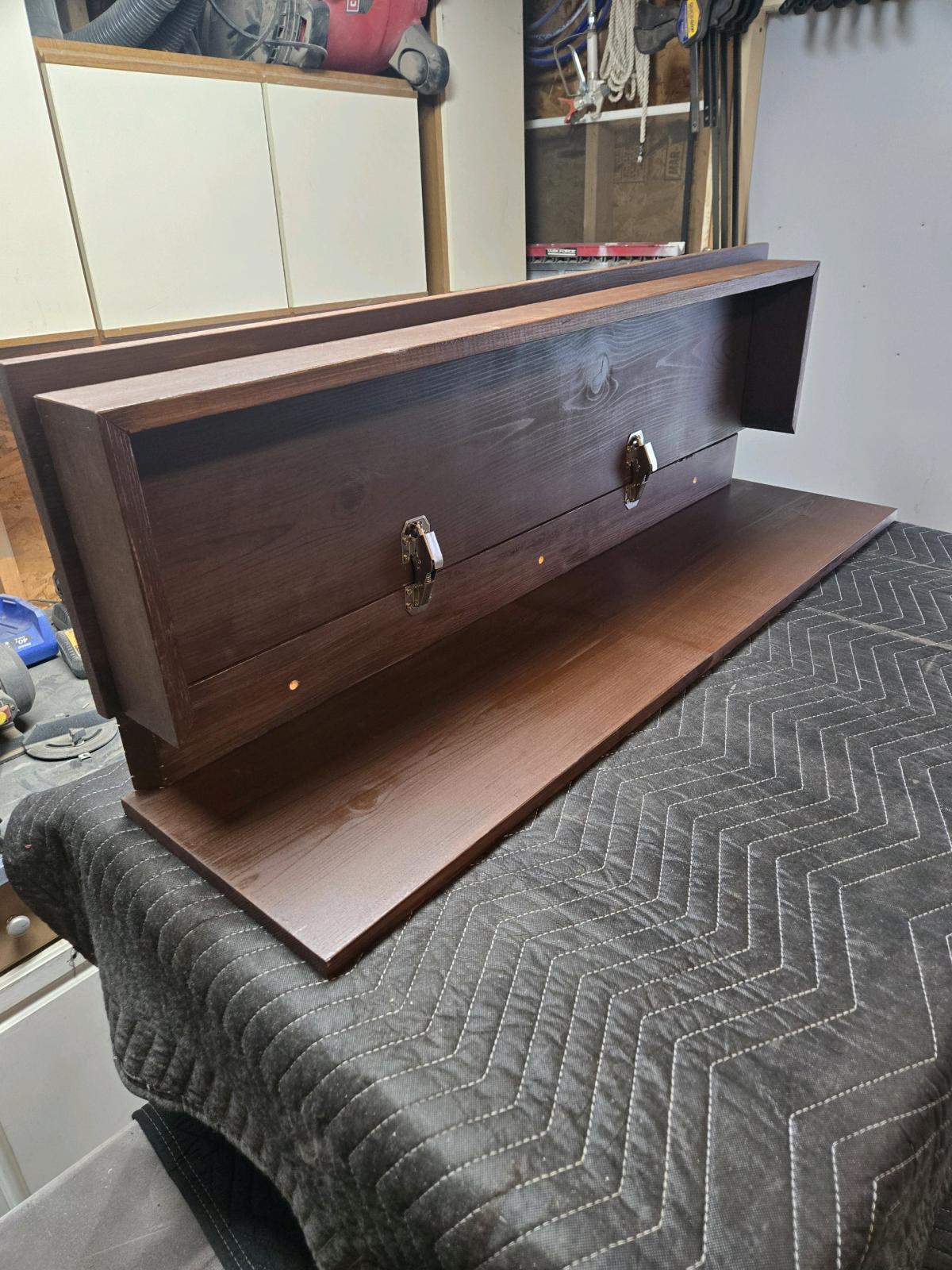 46 inch concealing floating shelf