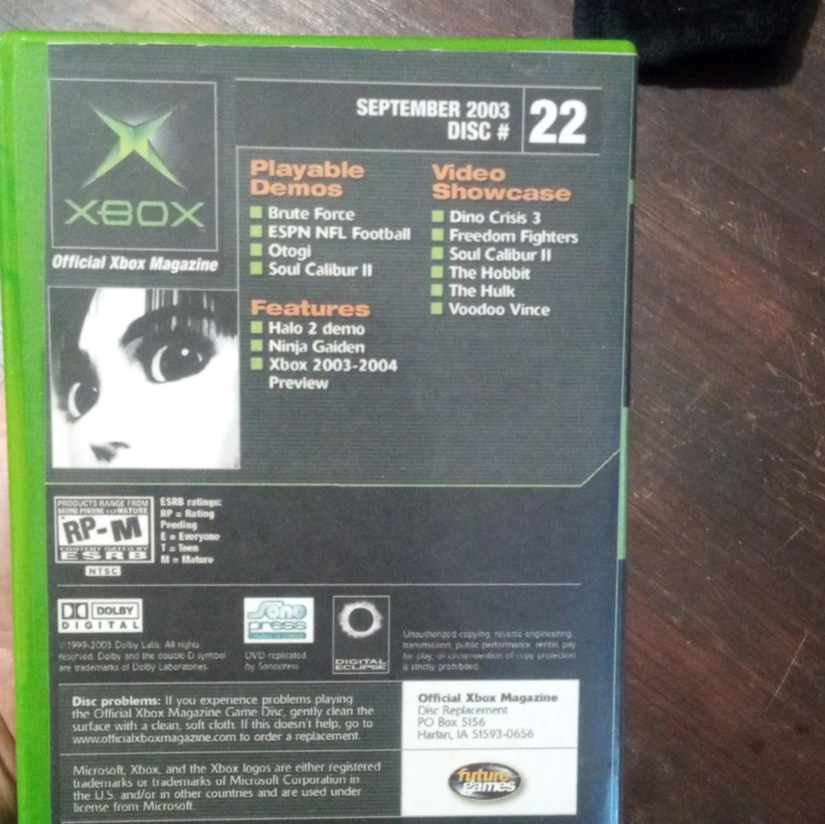 2003 xbox game demo issues bundle