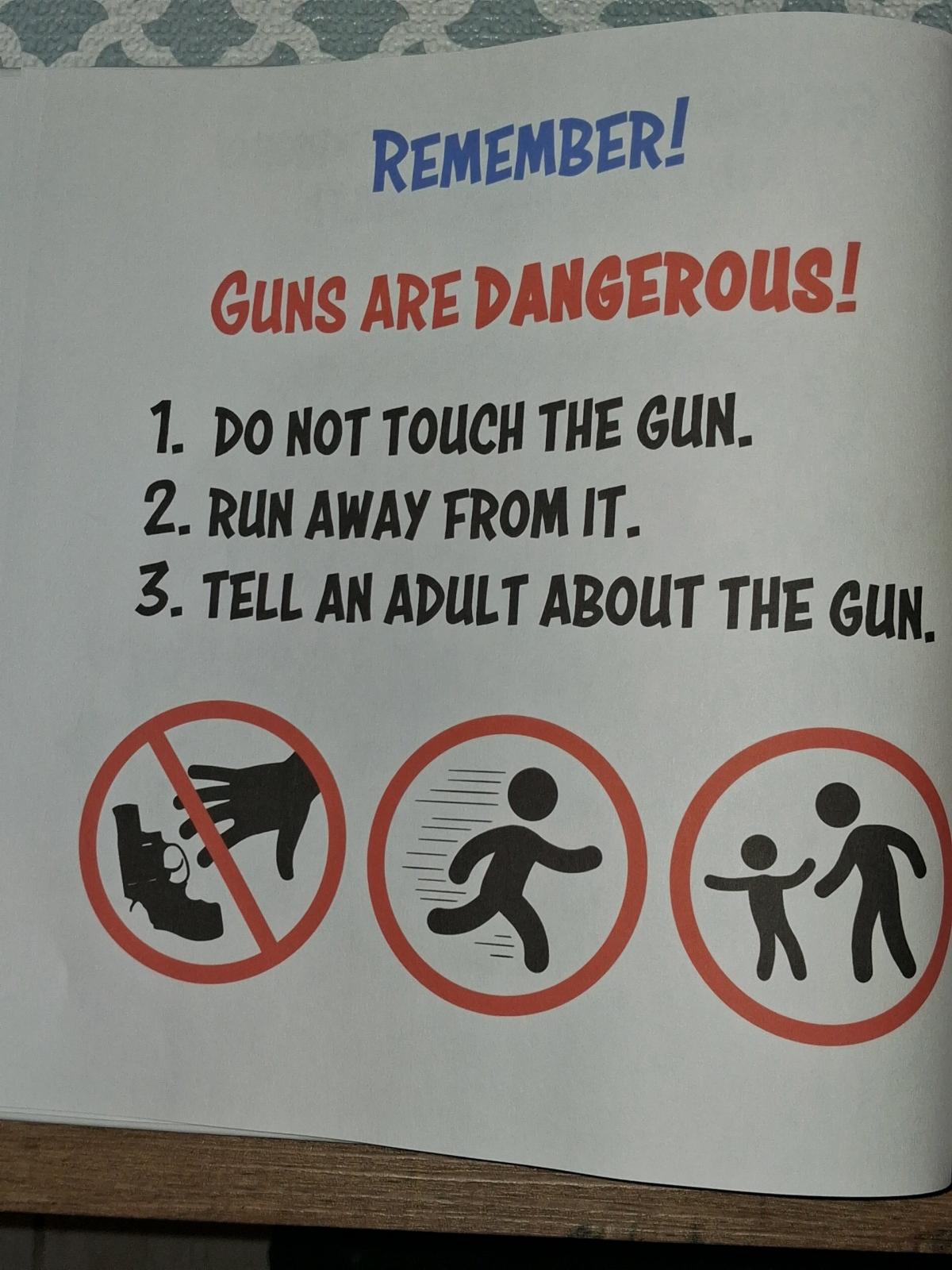 This is a gun A aafety guide for familea with children