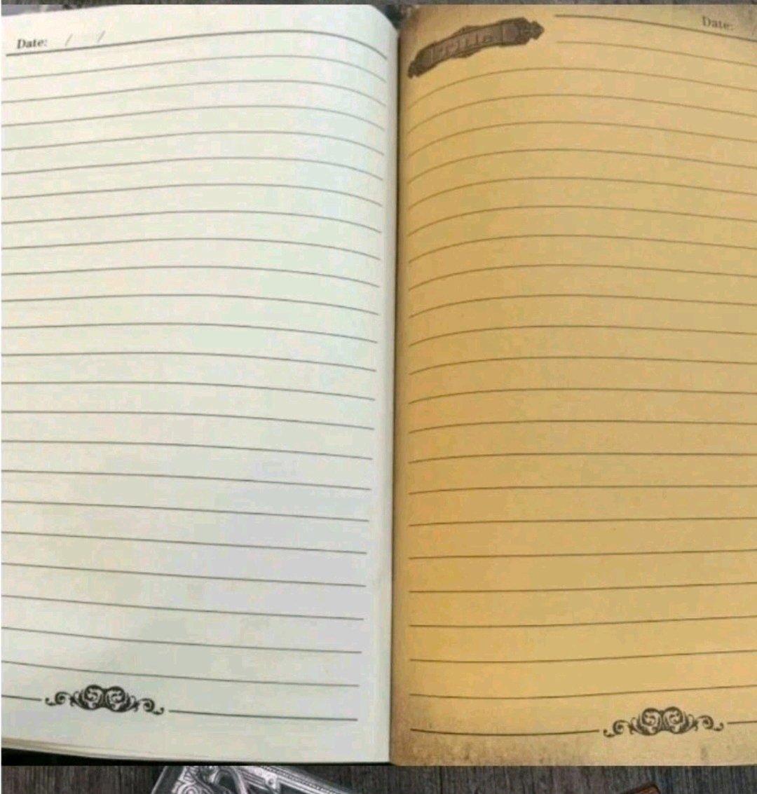 Metallic Notebook Journal Book 3D Red  Antique Bronze Silver