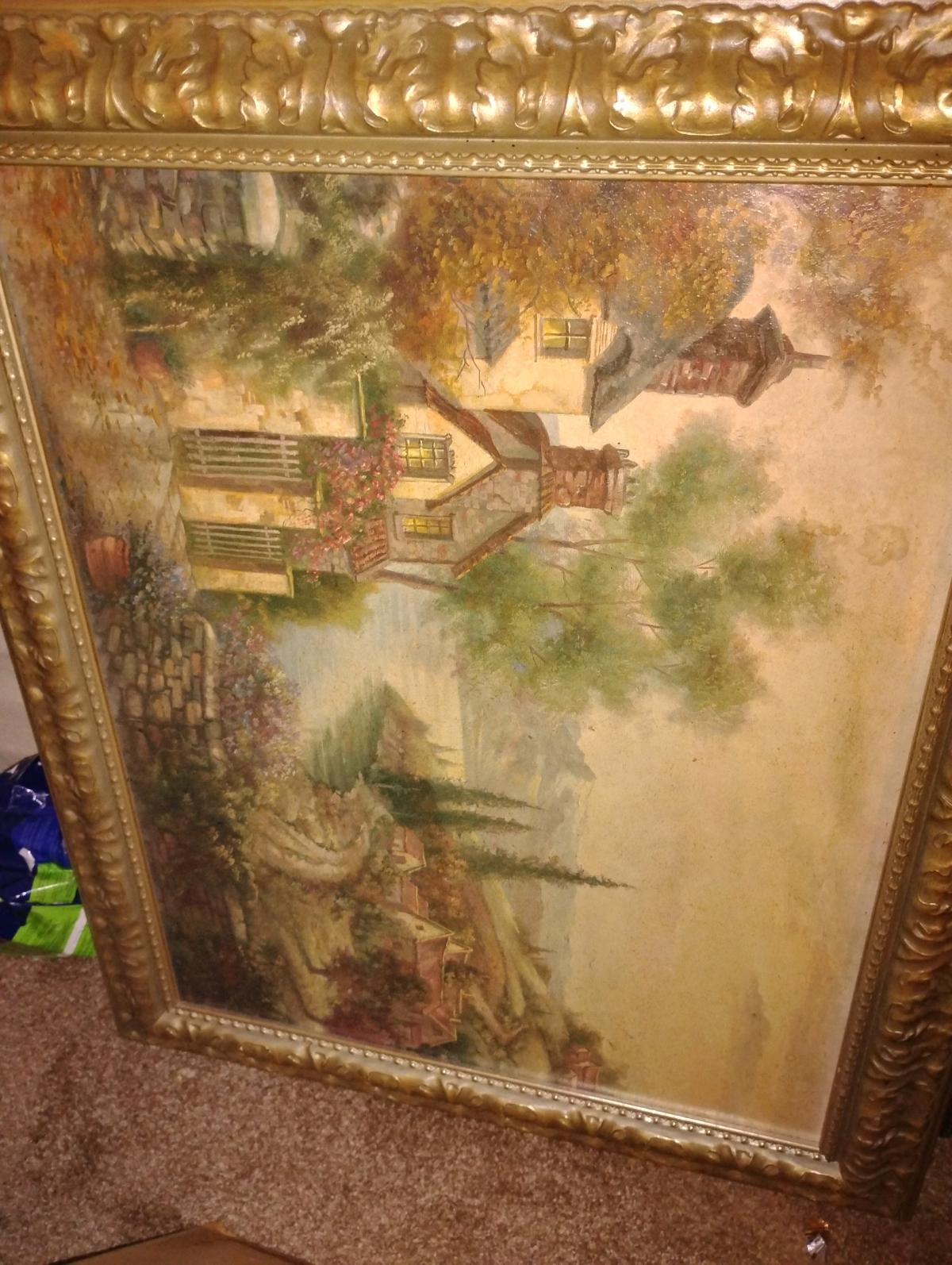 carl Valante framed oil painting