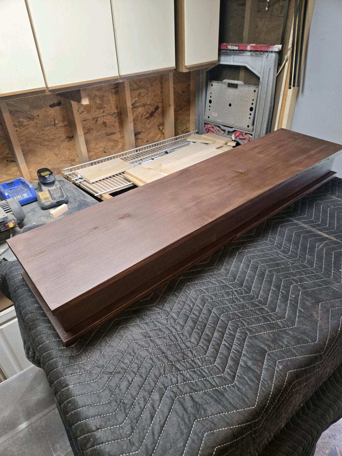 46 inch concealing floating shelf