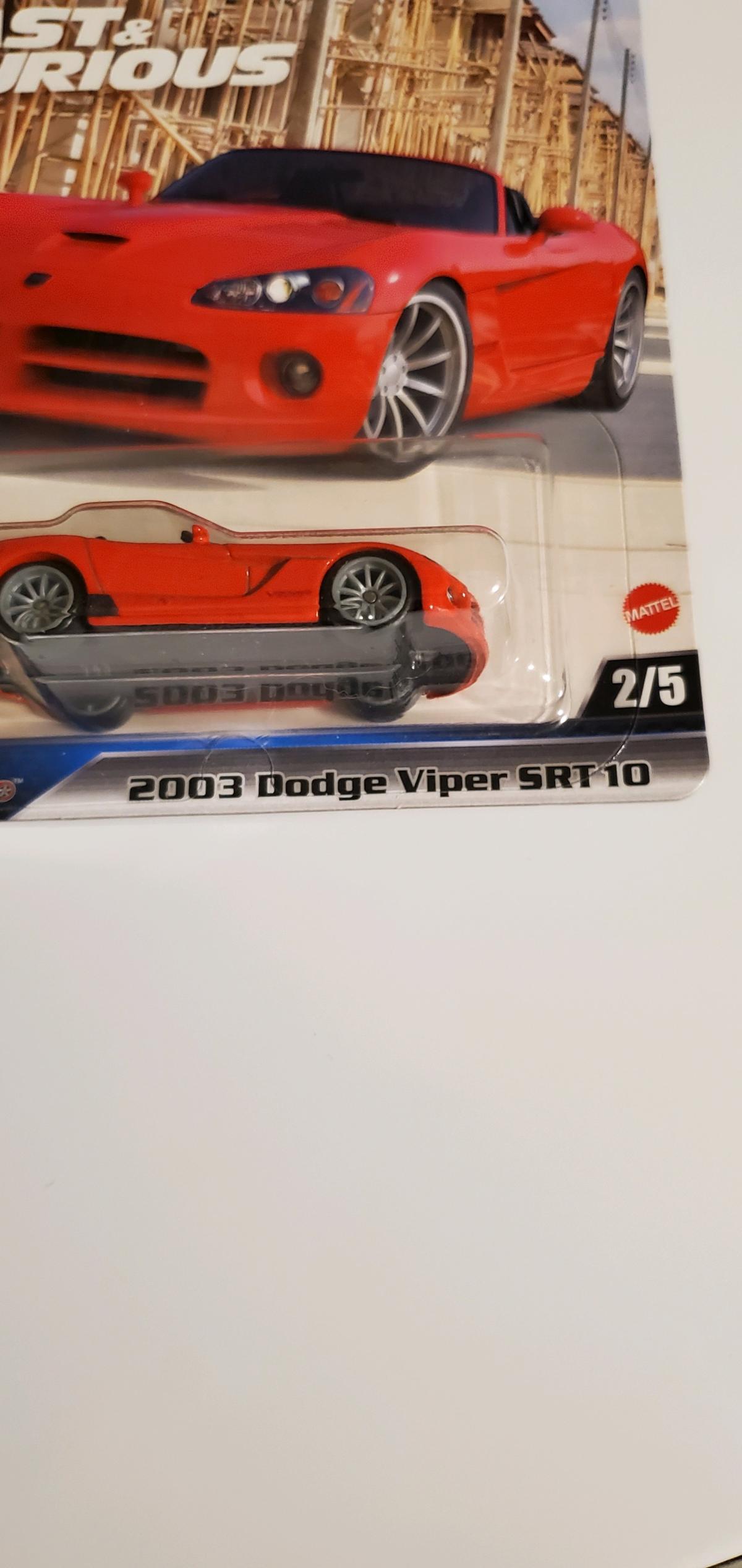 Hot Wheels 2003 Dodge Viper SRT10 Premium Fast and Furious