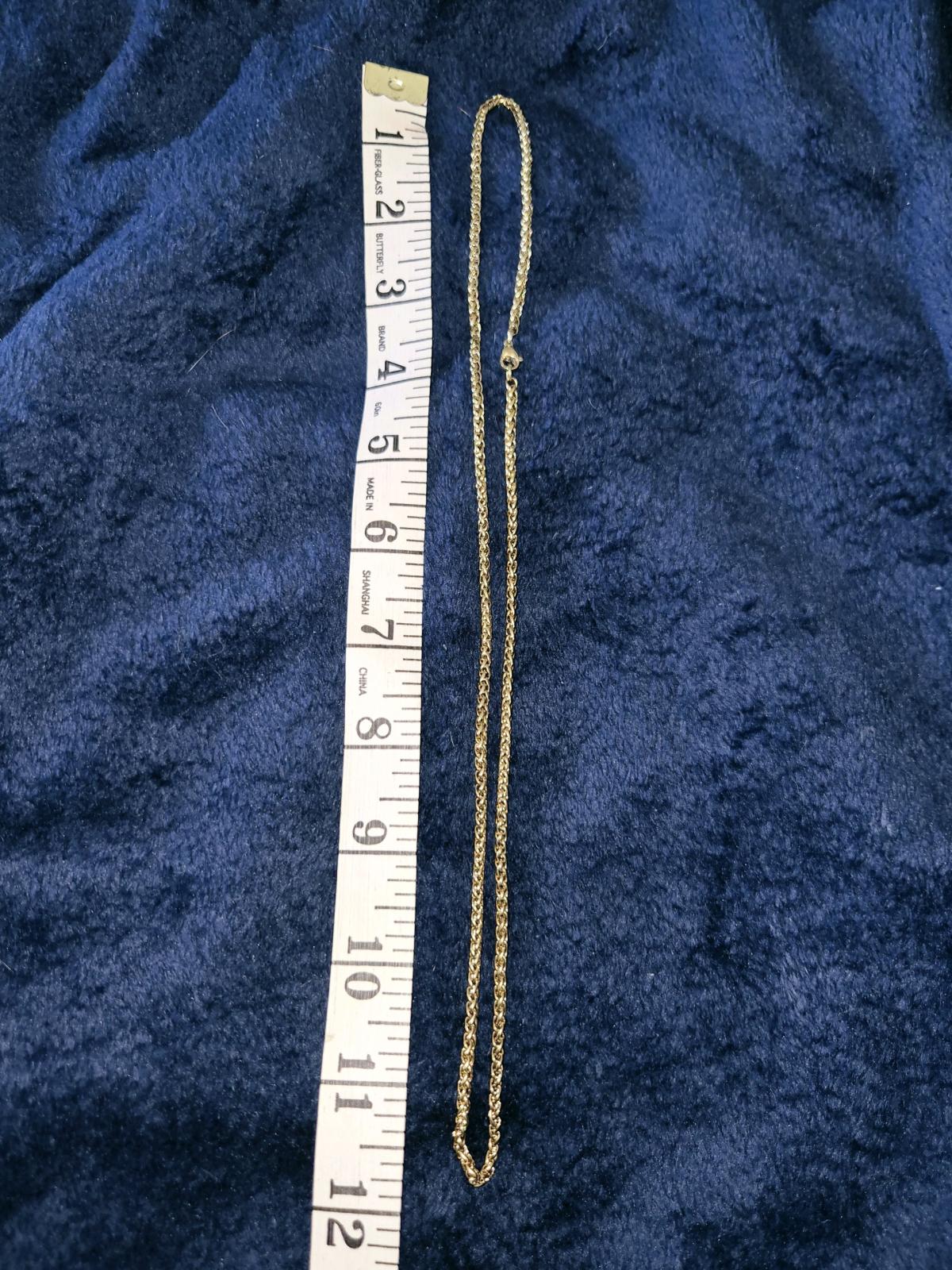 cross gold tone necklace