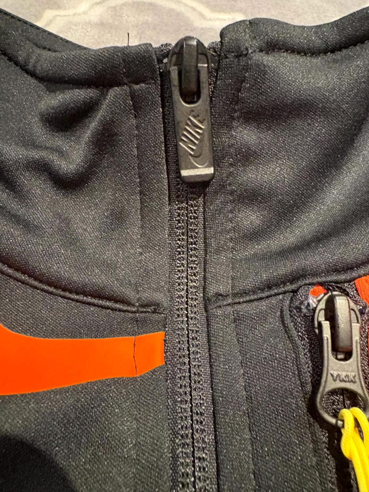 Nike Mens Black  Orange FullZip Jacket with Smile Print