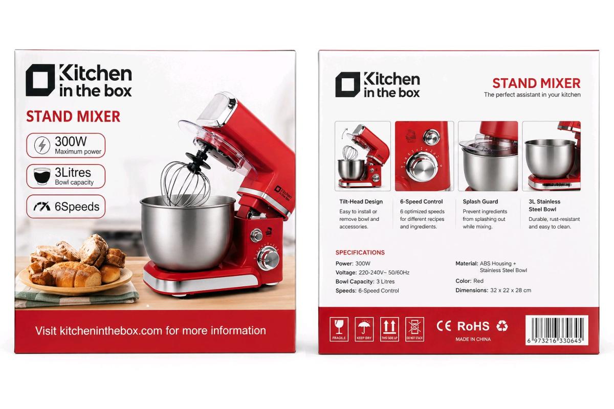 6 speed ELECTRIC stand Mixer with mixing bowl
