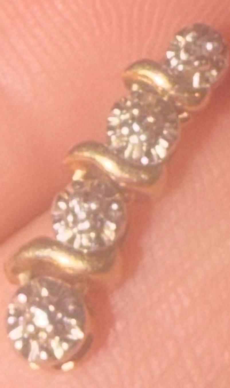 925 vintage drop diamond earrings