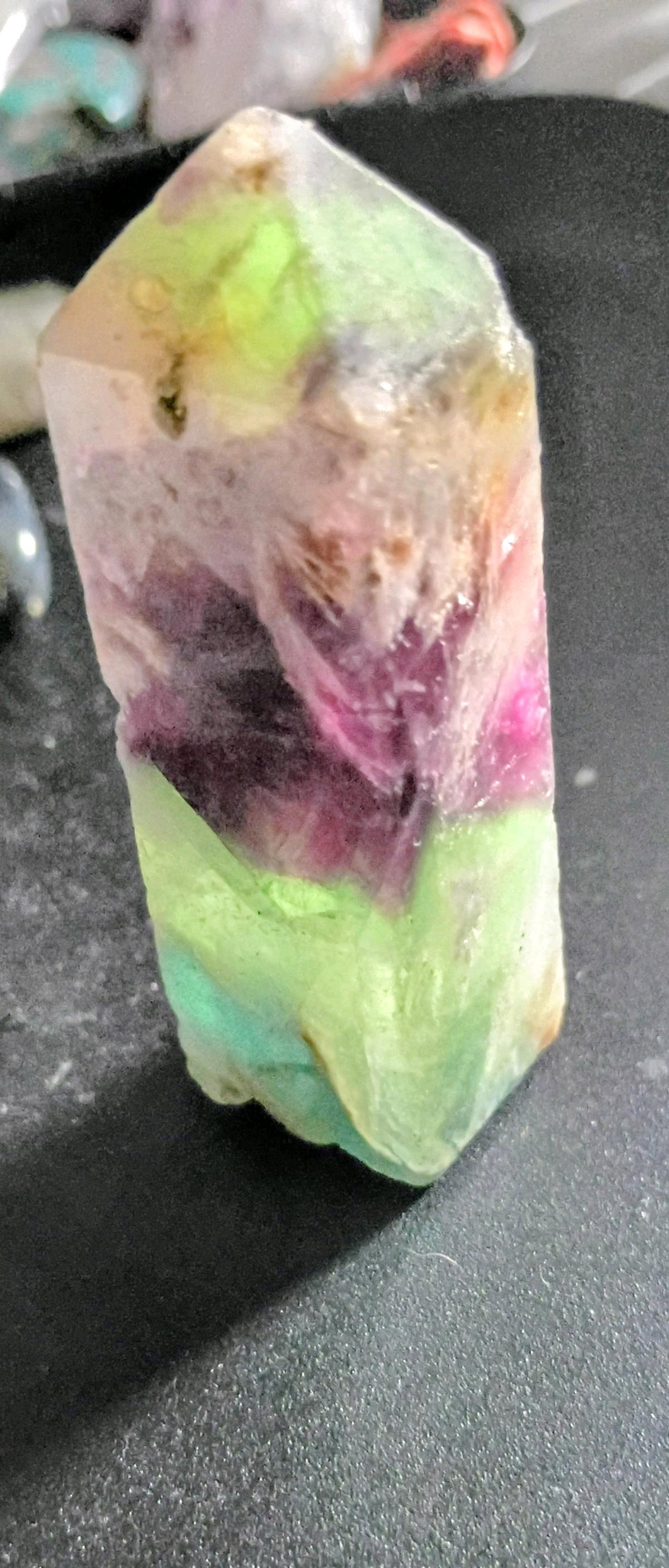 Natural  rainbow Fluorite crystal