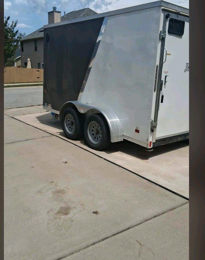 A 2022 14 Ft V Nose Dual 3500 lb Axle