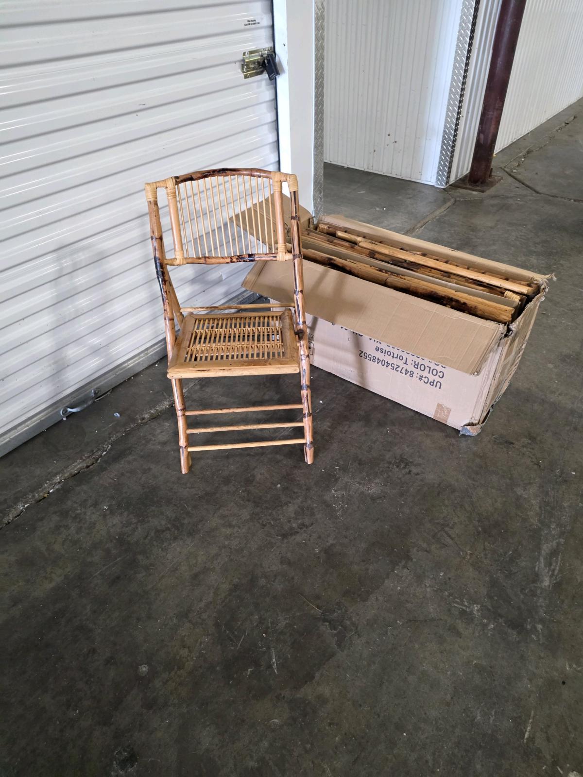 A set of bamboo chairs