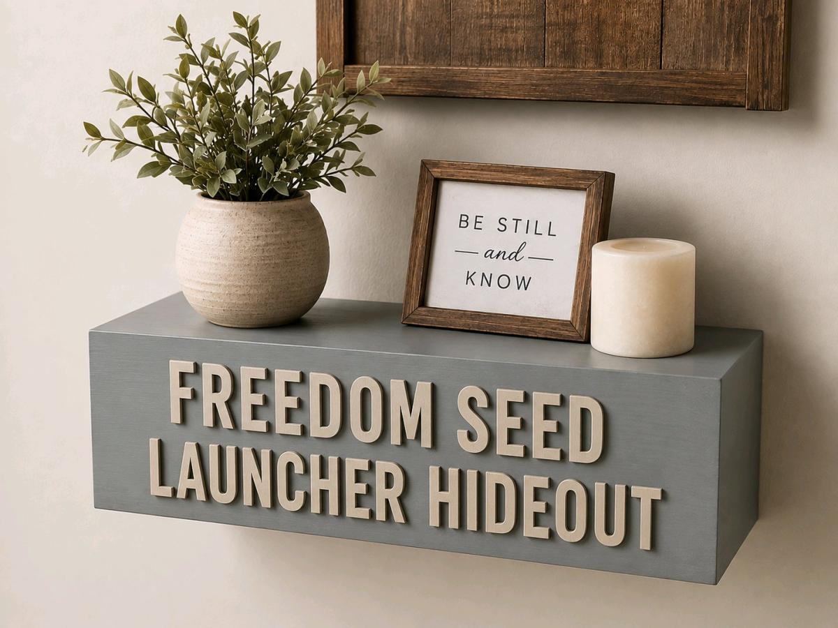 24 inch HIDDEN STORAGE FLOATING SHELF