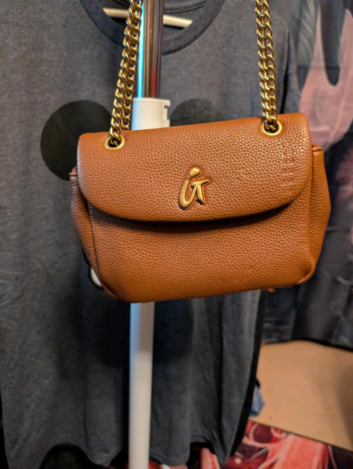 Leather crossbody bag Mia Ray brand small flap style