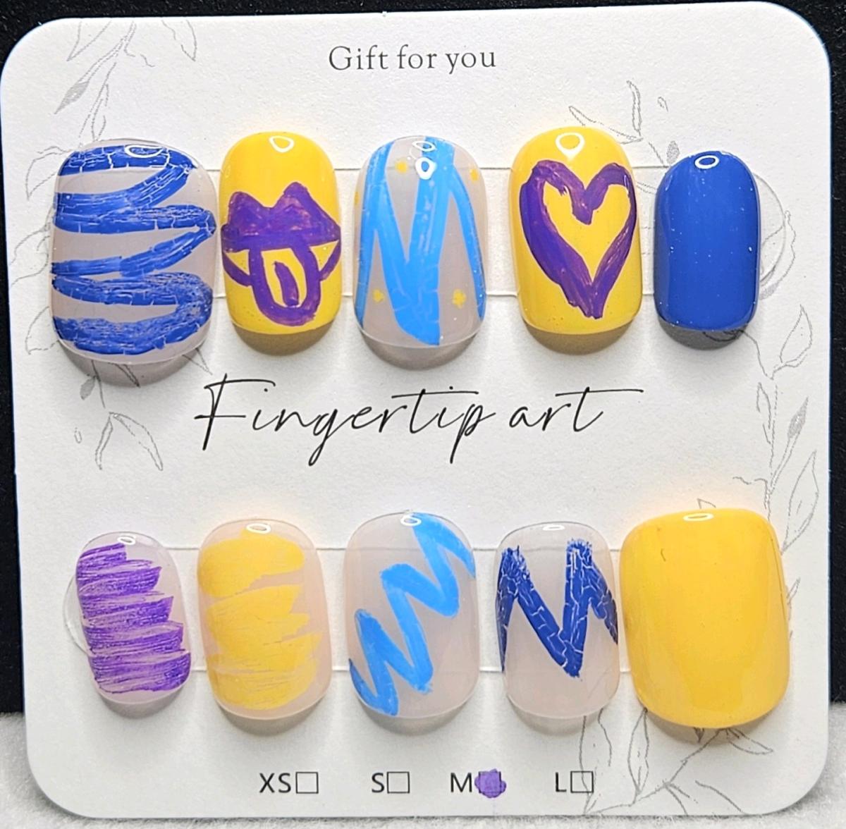 Handmade Hyunjin Karma Press on Nails Sized Medium